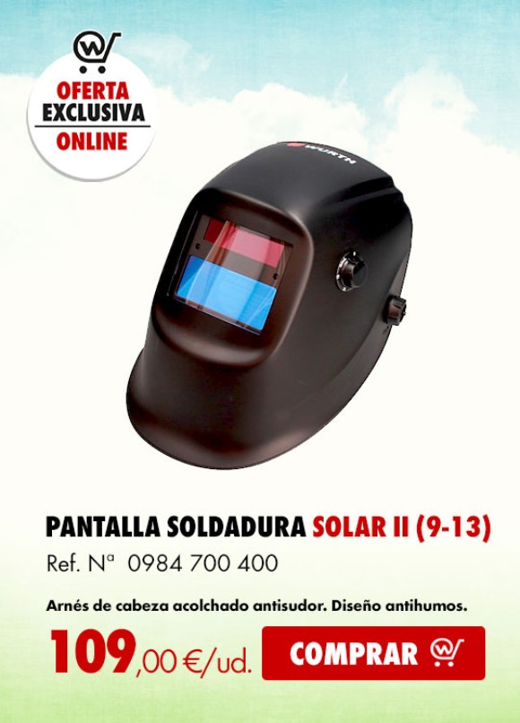 PANTALLA SOLDADURA SOLAR II (9-13)