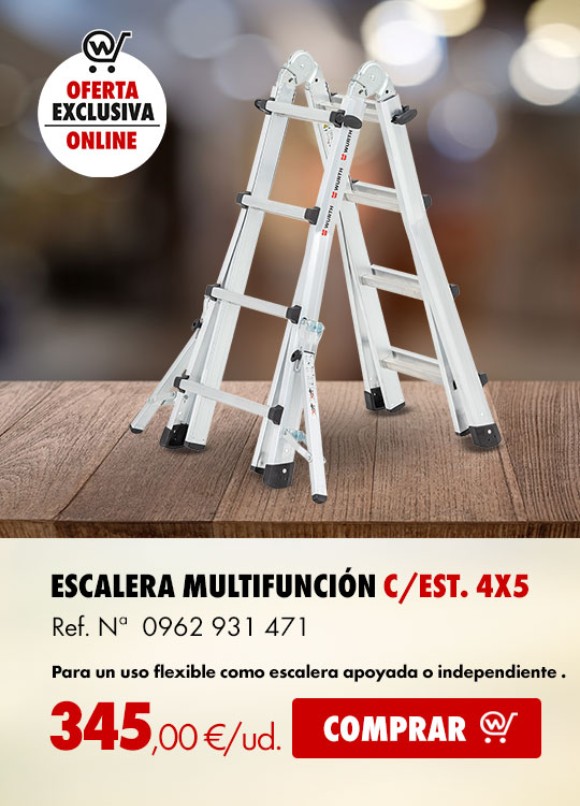 ESCALERA MULTIFUNCIÓN C/ESTAB. 4X5