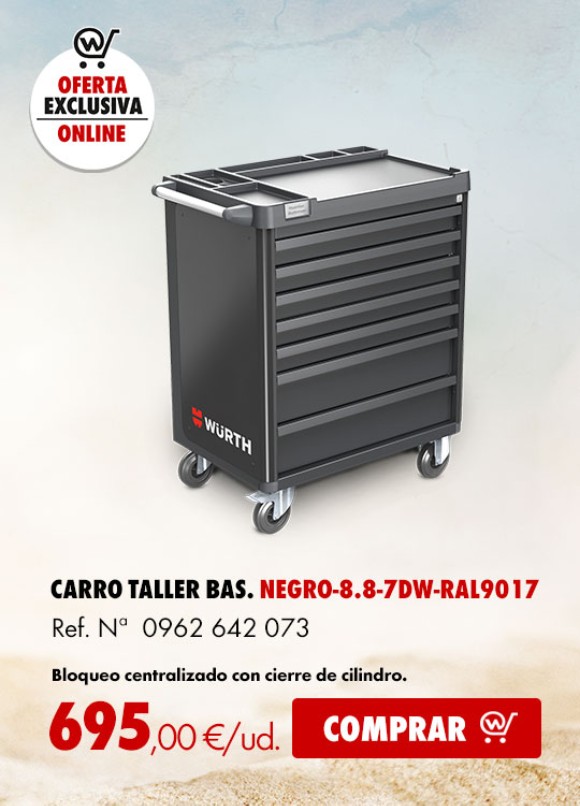 CARRO TALLER BASIC NEGRO 8.8-7DW RAL9017