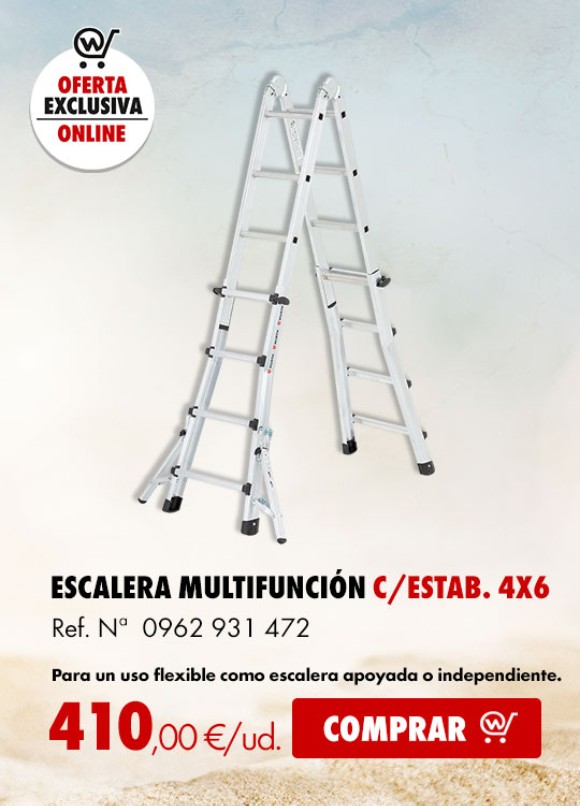 ESCALERA MULTIFUNCIÓN C/ESTAB. 4X6