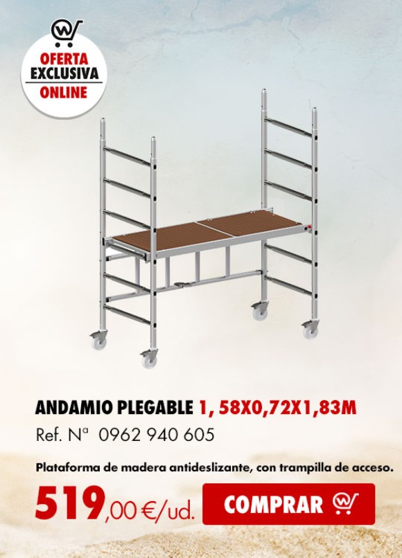 ANDAMIO PLEGABLE 1,58X0,72X1,83M