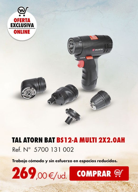 TALADRO ATORN BAT BS12-A MULTI 2X2.0AH