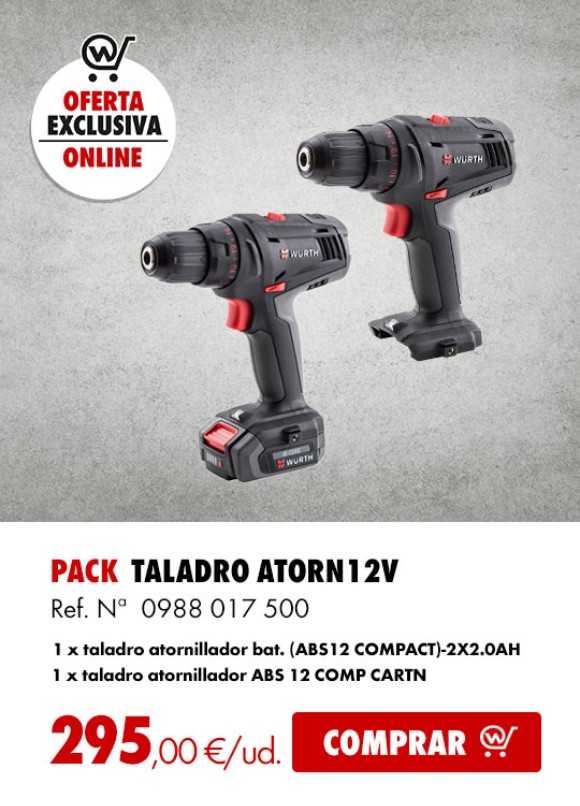 PACK TALADRO ATORN12V