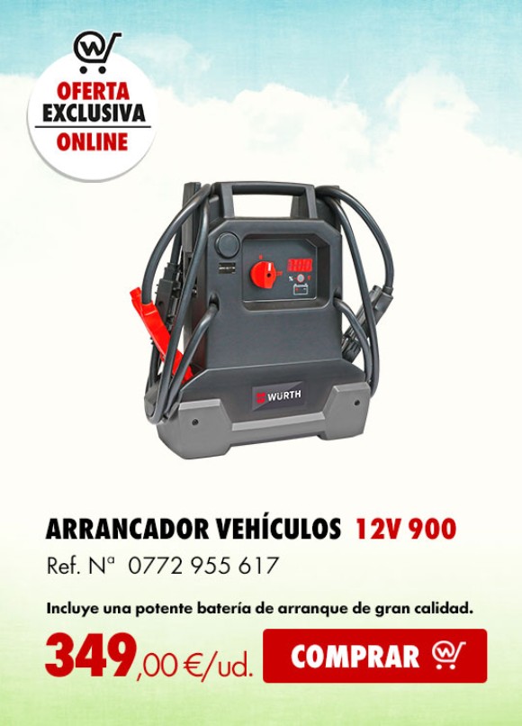 ARRANCADOR VEHICULOS 12V 900A