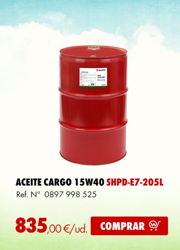 ACEITE CARGO 15W40 SHPD E7 205L