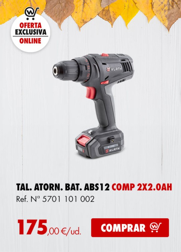 TALADRO ATOR BAT (ABS12 COMPACT) 2X2.0AH