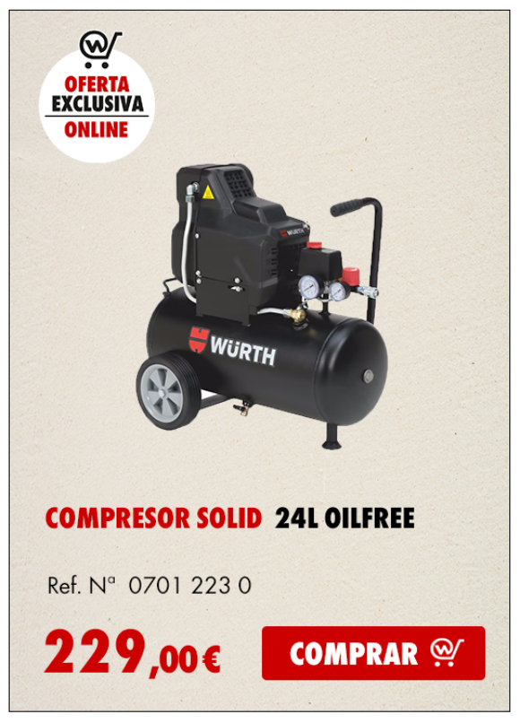 COMPRESOR SOLID 24L OILFREE