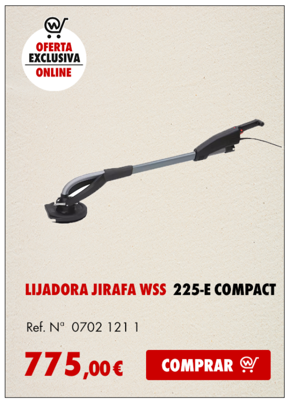 LIJADORA JIRAFA WSS 225-E COMPACT