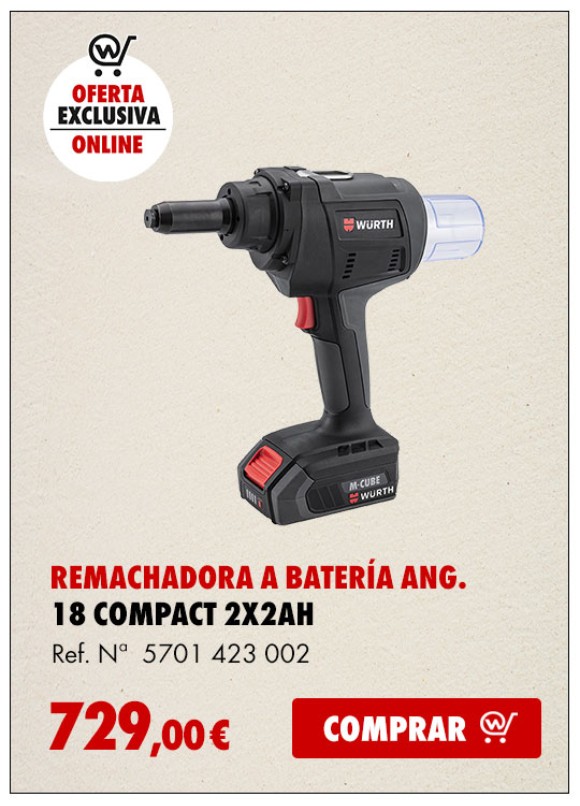 REMACHADORA BATERIA ANG 18 COMPACT 2X2AH