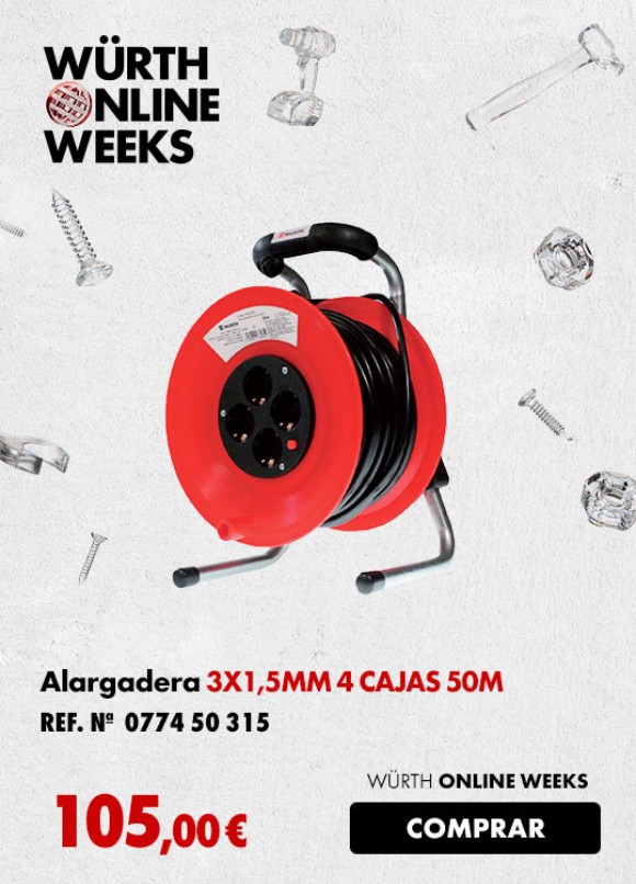 ALARGADERA 3X1,5MM 4 CAJAS 50M